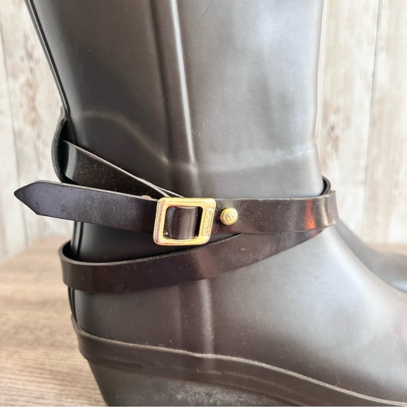 Hunter Wedge Tall Rain Boots Size 6 - Picture 3 of 9
